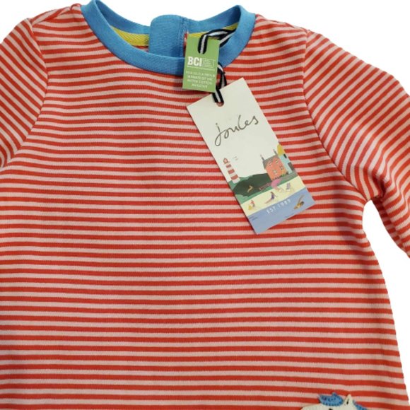 Beautiful Girls Pink Striped Rosalee Horse Dress by Joules NWT - 100% Cotton 🐴 - Picture 3 of 10